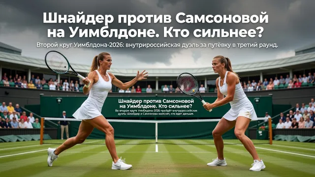 Шнайдер против Самсоновой на Уимблдоне. Кто сильнее?
